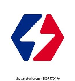 Electric logo. thunder symbol. bolt icon. vector eps 08.