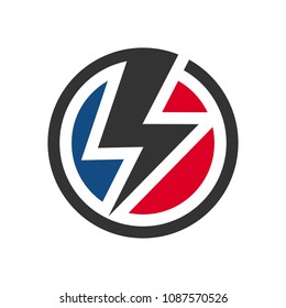 Electric logo. thunder symbol. bolt icon. vector eps 08.