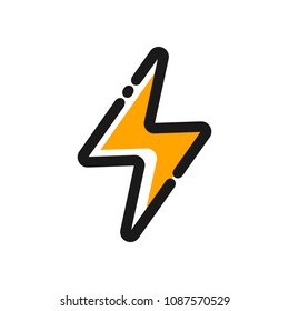 Electric logo. thunder symbol. bolt icon. vector eps 08.