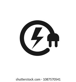 Electric logo. thunder symbol. bolt icon. vector eps 08.