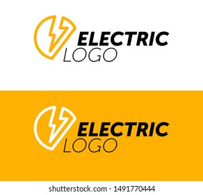 ELECTRIC LOGO. thunder vector logotype. design electric icon. vector elements