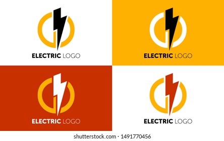 ELECTRIC LOGO. thunder vector logotype. design electric icon. vector elements