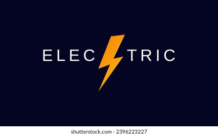 Logotipo eléctrico, plantilla de logotipo de diseño de pernos de desgaste, ilustración de vector