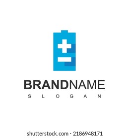 Electric Logo using Battery Icon