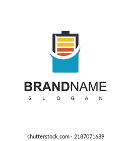 Electric Logo using Battery Icon