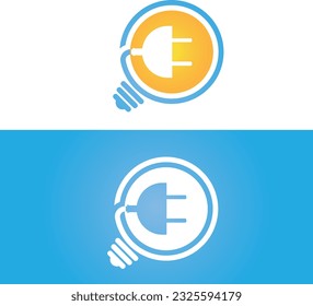 Logotipo eléctrico con en archivo vectorial.  Diseño de iconos eléctricos. Diseño del logotipo del alfabeto eléctrico inicial. Diseño del logo amarillo azul. Eléctrico en archivo vectorial.
