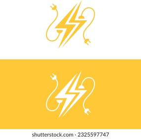 Elektrisches Logo mit in Vektordatei.  Elektrisches Icon-Design. Elektrisches Anfangsalphabet Logo Design. Gelbes Logo-Design. Elektrisch in Vektordatei