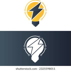 Logotipo eléctrico con en archivo vectorial.  Diseño de iconos eléctricos. Diseño del logotipo del alfabeto eléctrico inicial. Diseño de logotipo negro amarillo. Electric en archivo vector