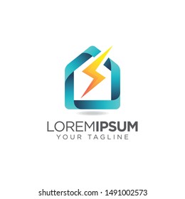 electric logo vector icon illustration
