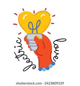 Pegatina plana de amor eléctrico, diseño personalizable  