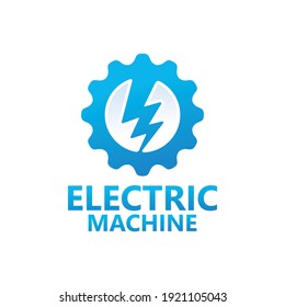 Electric machine logo template design