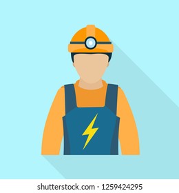 Electric man icon. Flat illustration of electric man vector icon for web design