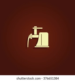Electric meat grinder icon.
