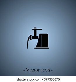 Electric meat grinder icon.