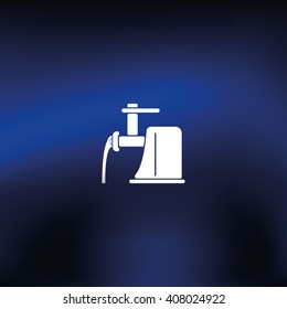 Electric meat grinder icon.