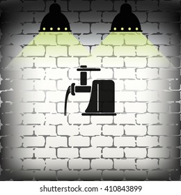 Electric meat grinder icon.