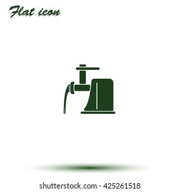 Electric meat grinder icon.