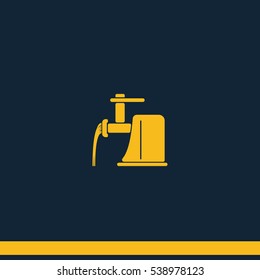 Electric meat grinder icon.