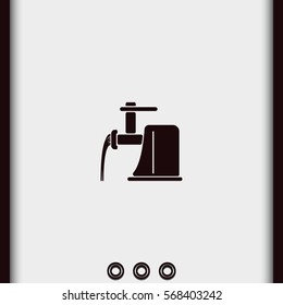 Electric meat grinder icon.