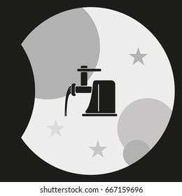 Electric meat grinder icon.