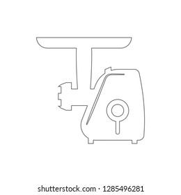 electric meat grinder icon. Element of cyber security for mobile concept and web apps icon. Thin line icon for website design and development, app development