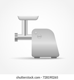 Electric meat grinder isolated on white background. Vector illustration.