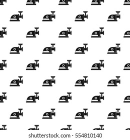 Electric meat grinder pattern. Simple illustration of electric meat grinder vector pattern for web