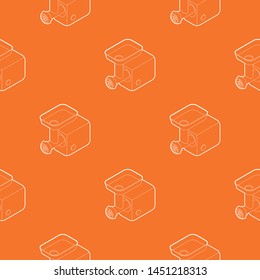 Electric meat grinder pattern vector orange for any web design best
