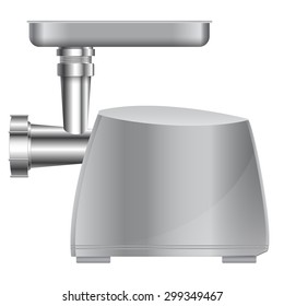 Electric meat grinder. Vector drawing isolated