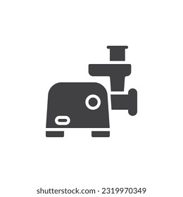 Electric meat grinder vector icon. filled flat sign for mobile concept and web design. Meat Grinder Machine glyph icon. Symbol, logo illustration. Vector graphics
