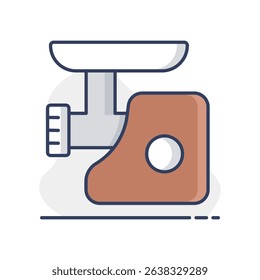 Electric meat grinder vector icon. Electric kitchen appliance. Graph symbol for cooking web site design, logo, app, UI