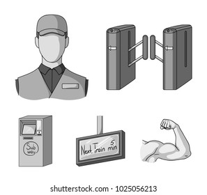 Electric mechanism,transport, and other web icon in monochrome style. Pass, public, transportation, icons in set collection.