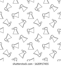 Electric Megaphone or Loudspeaker vector seamless pattern