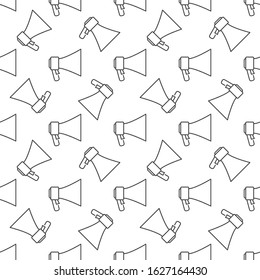 Electric Megaphone vector minimal geometric seamless pattern or background