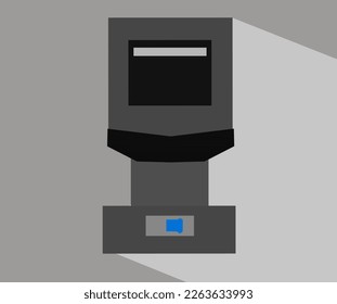 Electric meter. Flat style illustration. Isolated.