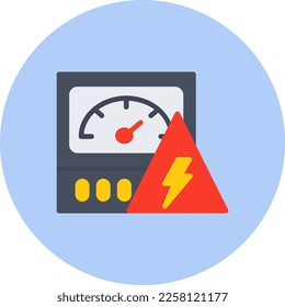 Electric Meter Flat Vector Icon Design