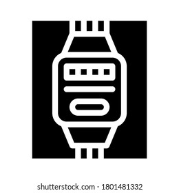 vector de icono de glifo medidor eléctrico. señal del medidor eléctrico. símbolo de contorno aislado ilustración negra