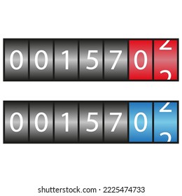 Electric meter icon. A counter with numbers. Simple flat vector illustration on a white background.