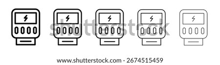 electric meter icon design, logo, app, UI. Vector illustration, EPS