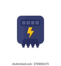 Icono del metro eléctrico, diseño plano