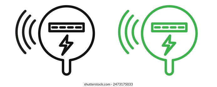 Electric Meter Icon Ideal for Utility and Electrical Designs