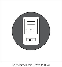 electric meter icon logo vector design
