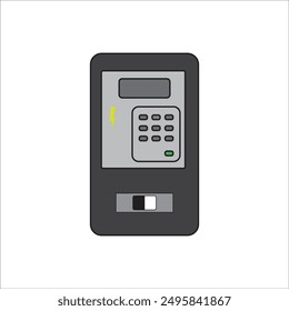 Diseño de Vector de logotipo de icono de medidor eléctrico