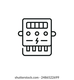 Electric meter icon. Simple electric meter icon for social media, app and web design. Vector illustration