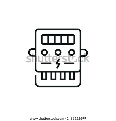 Electric meter icon. Simple electric meter icon for social media, app and web design. Vector illustration