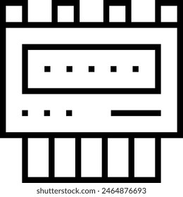 electric meter icon. Thin linear style design isolated on white background