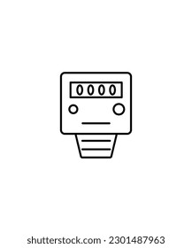 electric meter icon, vector best line icon.