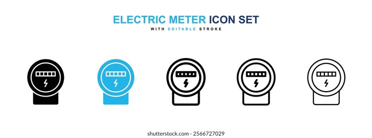 electric meter icons vector collection pack.