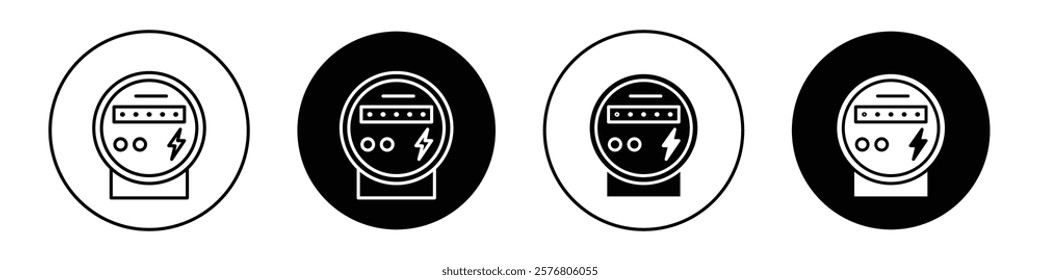 electric meter icons vector pack for web designs