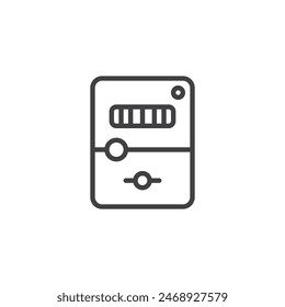 Electric Meter line icon. linear style sign for mobile concept and web design. Electric meter outline vector icon. Symbol, logo illustration. Vector graphics